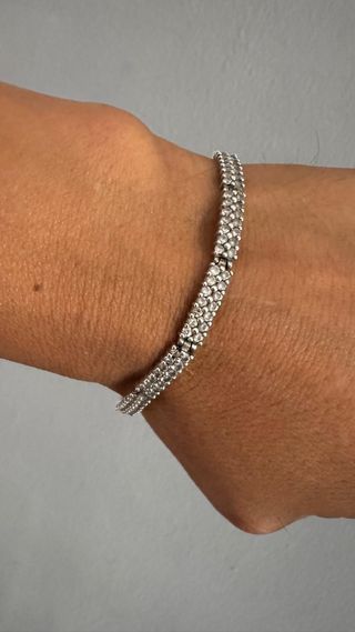PULSERA BRAZALETE PLATA D LEY 925 CIRCONITAS MUJER