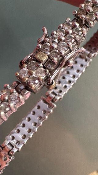PULSERA BRAZALETE PLATA D LEY 925 CIRCONITAS MUJER