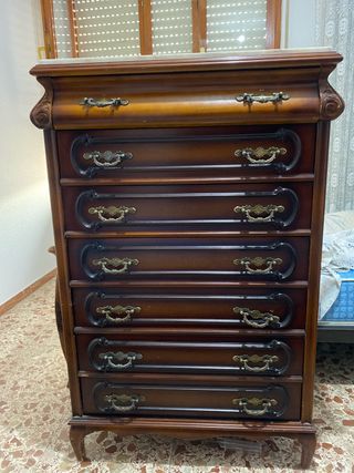Sinfonier antiguo de madera y mármol