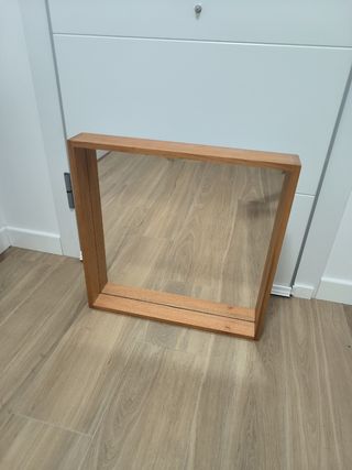 Espejo IKEA MOLGER roble 60x60