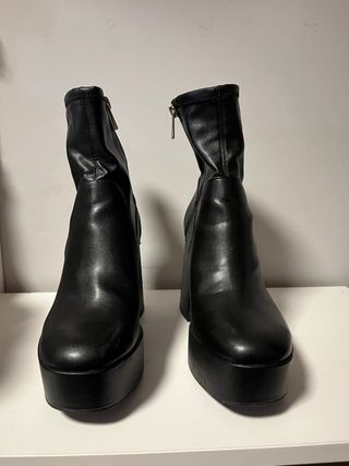 Botines negros plataforma