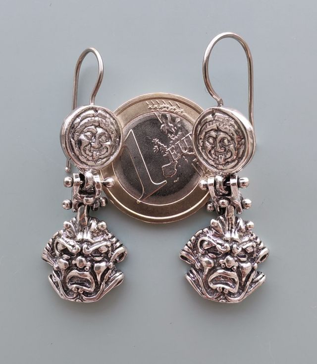 Orecchini Maschera Apotropaica Gioielli Storici