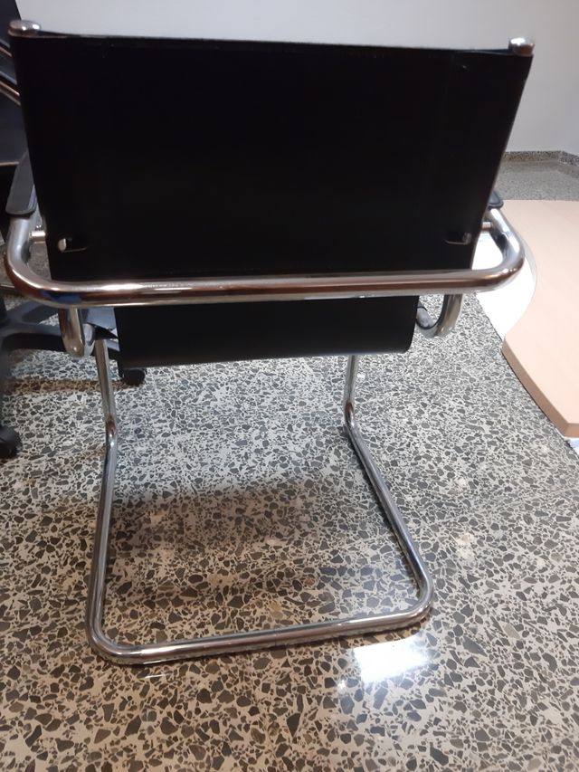 3 Sillas oficina vintage negras