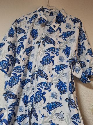 Conjunto playa: camisa, camiseta y gorro