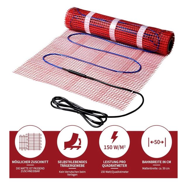 Riscaldamento Pavimento Elettrico 150 W/m* Nuovo