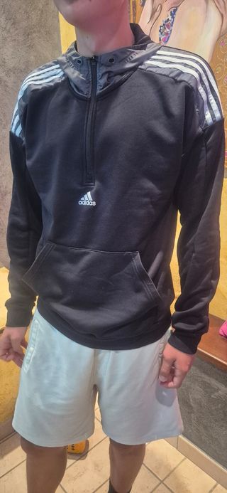 Felpa Adidas nera Tg S