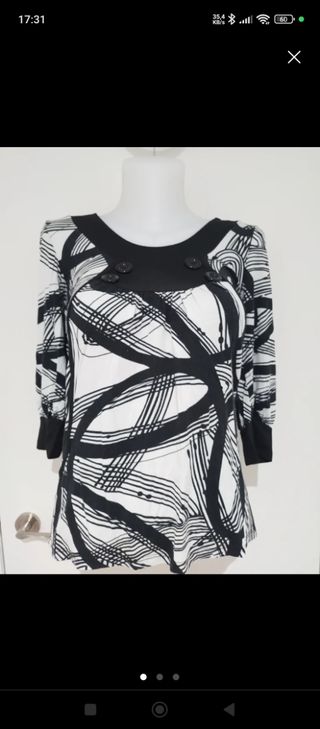 Blusa cebra manga 3/4