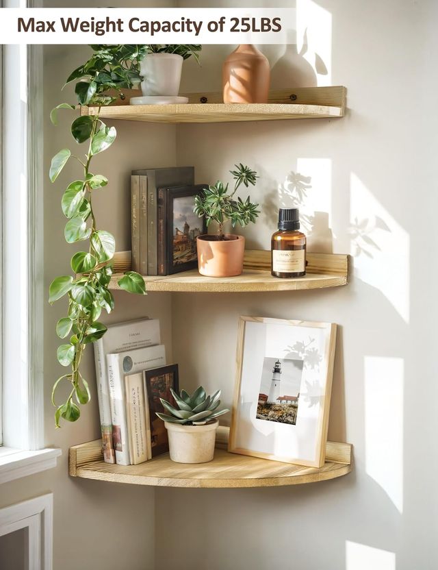 Estanterías esquineras vintage (madera)