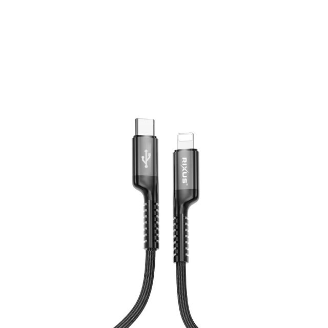 Cable RIXUS retráctil 1m - USB-C a Lightning