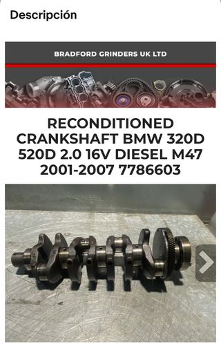 Cigüeñal BMW 320d 520d 2.0 M47 2001-2007. 7786603