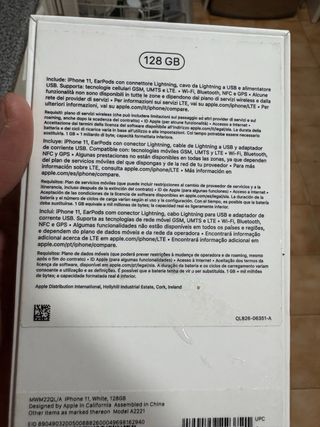 iPhone 11 bianco 128gb