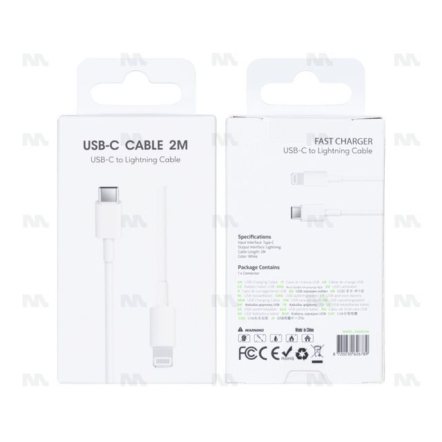 Cable USB-C a Lightning 2m Compatible