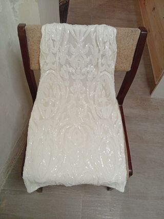 Vestido blanco lentejuelas