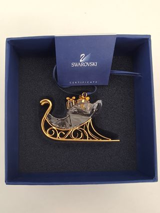 Slitta Natale Swarovski Oro 
