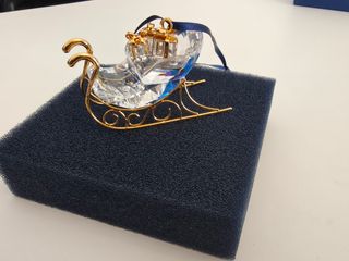 Slitta Natale Swarovski Oro 