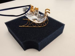 Slitta Natale Swarovski Oro 