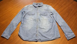 Camisa vaquera azul Zara