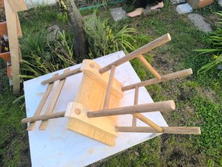 Silla rústica de madera