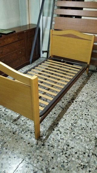 Cama individual 90x180 -madera-metal