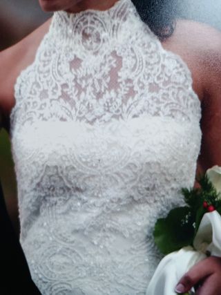 Vestido novia blanco talla S-M