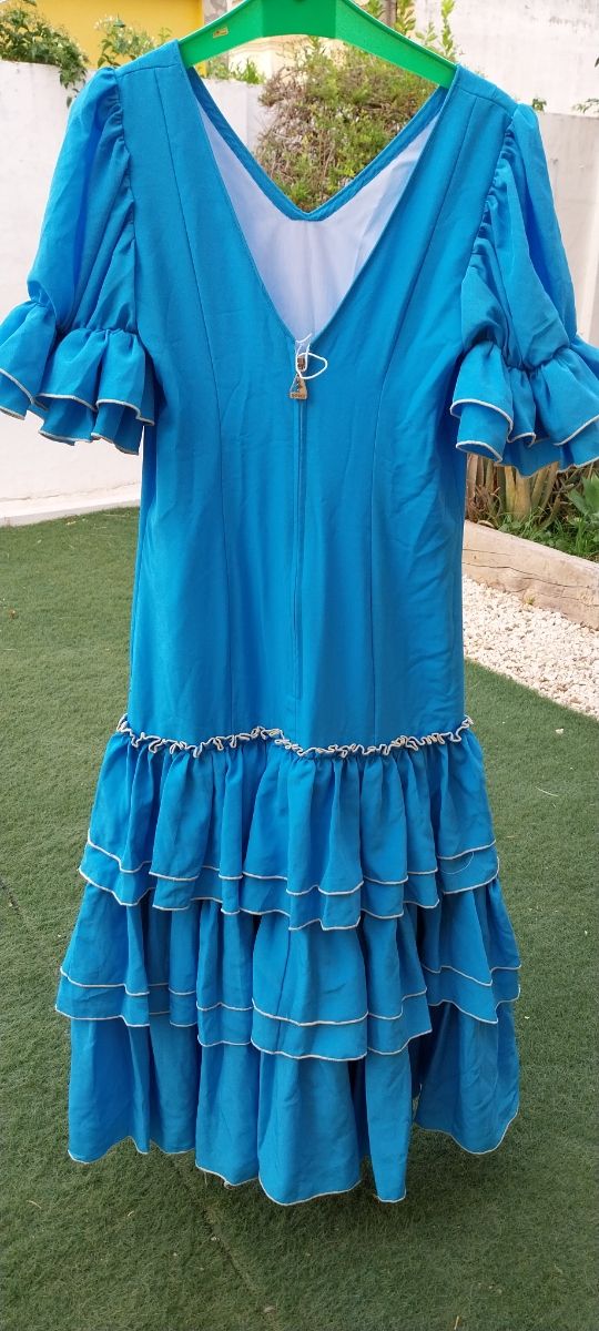 Traje Flamenca Azul