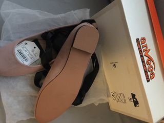 Zapatos bailarinas anvesa rosa 37.5 atado pierna
