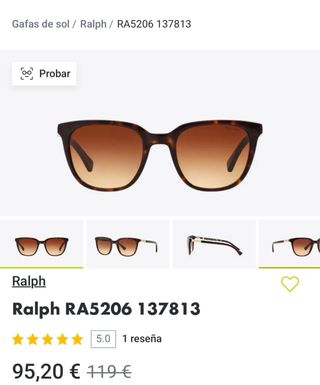 Gafas Ralph Lauren rojas