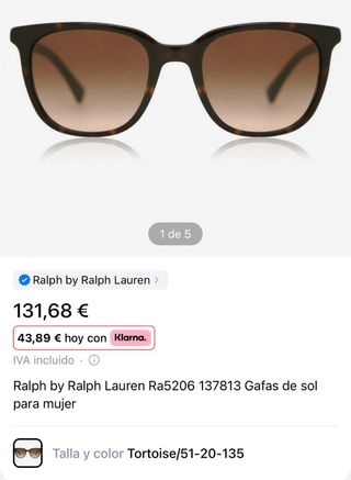 Gafas Ralph Lauren rojas