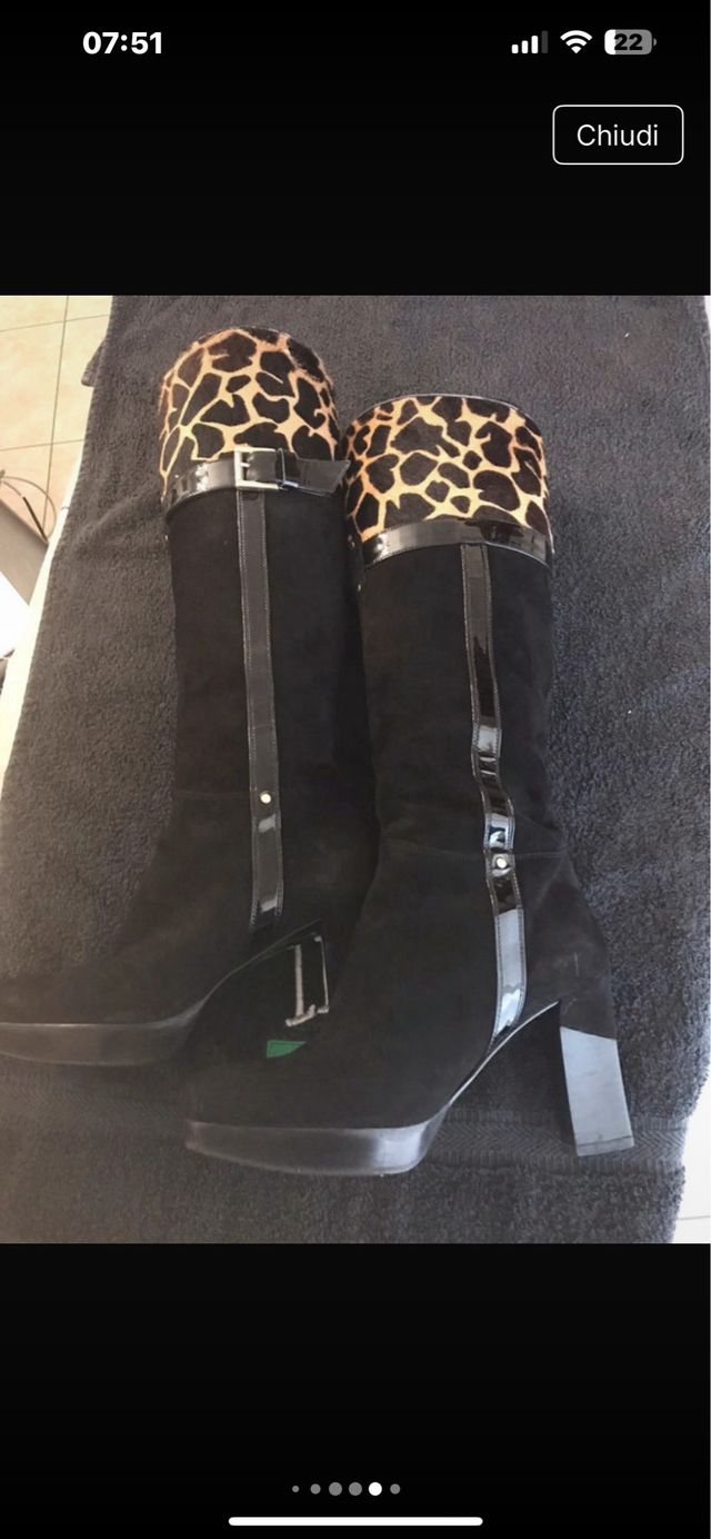 Stivali alti zebrati