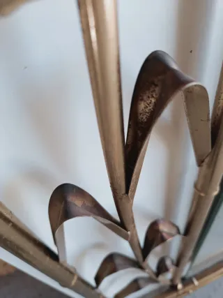 Espejo dorado metal  vintage,