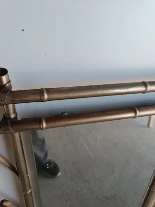 Espejo dorado metal  vintage,