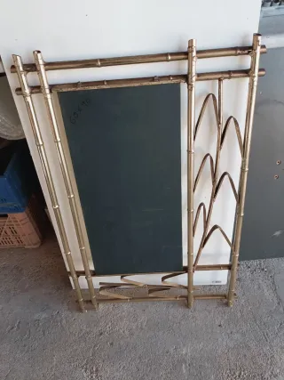 Espejo dorado metal vintage,