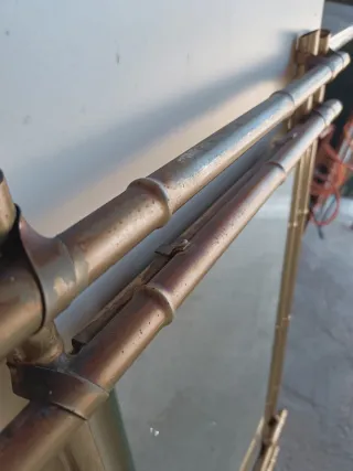 Espejo dorado metal  vintage,