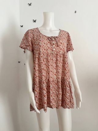 Vestido Flores Vintage