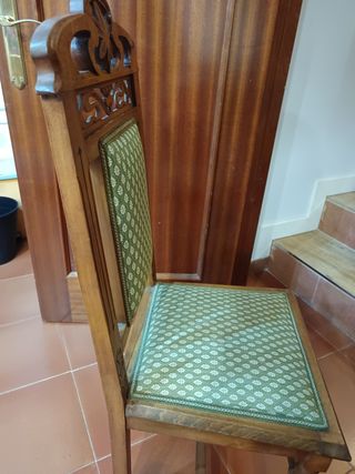 Sillas antiguas madera -  6 unidades