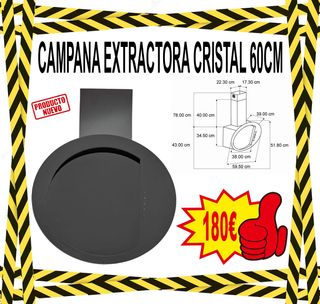 Campana extractora acero inox 90cm