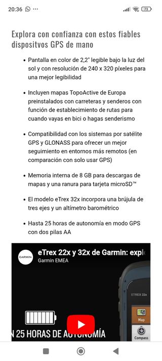 GPS Garmin Etrex 32x