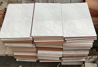 Lote baldosas cerámicas blancas