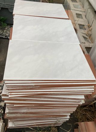 Lote baldosas cerámicas blancas