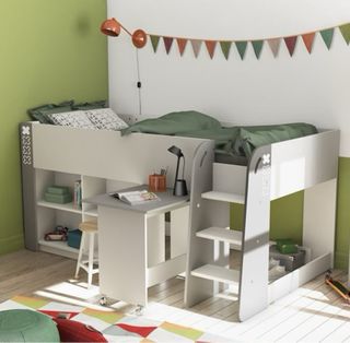 Cama compacta c/escritorio infantil