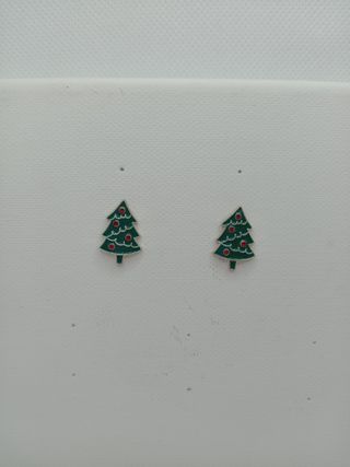 Pendientes árbol Navidad - sin usar