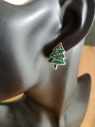 Pendientes árbol Navidad - sin usar