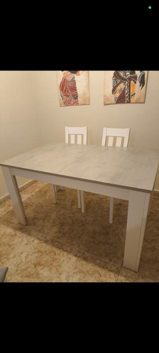 Mesa centro salón - Blanco decapé