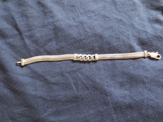 Pulsera plata serpiente