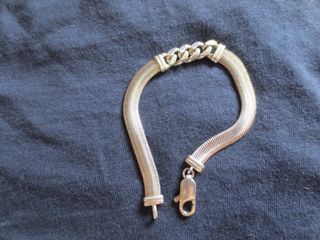 Pulsera plata serpiente