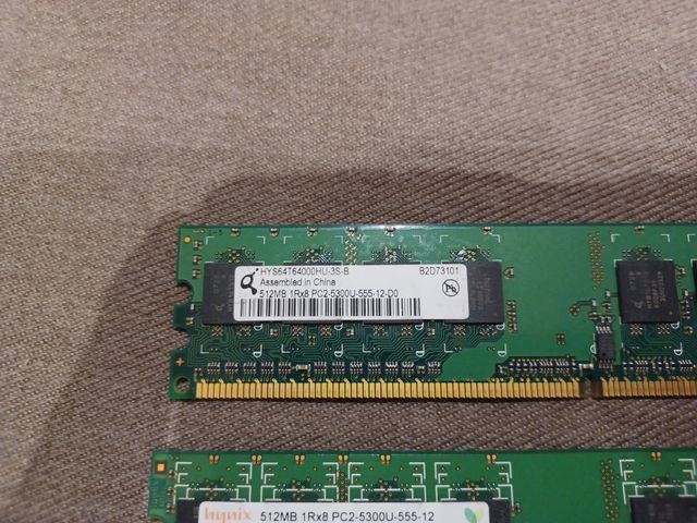 RAM Hynix-Qimonda 512MB x2