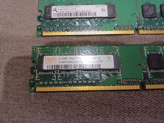 RAM Hynix-Qimonda 512MB x2