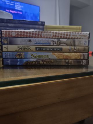 DVDs infantiles: Shrek, Ice Age