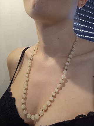 Collana pietre agata naturale chiara