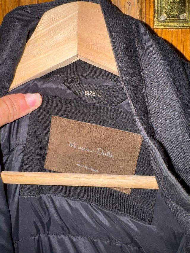 Abrigo Massimo Dutti negro - Talla L